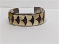 .925 Sterling Orlinda Natewa Shell Cuff Bracelet