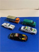 5 assortment of toy cars miniature