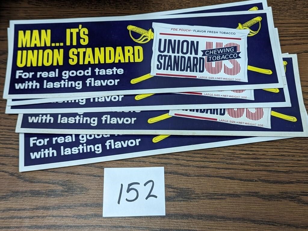 Union Standard Tobacco Cardboard Signs