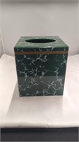 Springs Green Tissue Box Cover Faux Marble Green