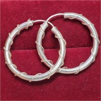 $50 Silver Hoop Earrings