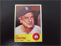 1963 TOPPS #134 BOB SCHEFFING TIGERS MANAGER