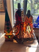 Leaded glass Indian lamp