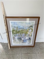 Framed matted Tom Whittaker the baptizing