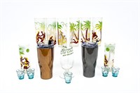 Barware & Beverage Glasses with Tropical Tumblers!