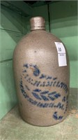 Vintage - Hamilton crock jug  - 10 inches high