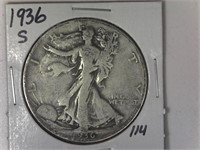 1936-S Walking Liberty Half Dollar