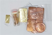 4 Ounces .990 Copper; Plated Gold; (26) Replica