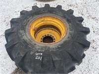 Prime X 23.1 x 26 Forestry Tire & 14 Hole JD Rim