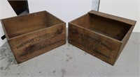 2 Vintage TNT Wooden Boxes