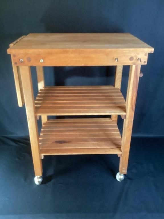Rolling Kitchen Cart with Knife Holder
