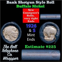 Buffalo Nickel Shotgun Roll in Old Bank Style 'Bel