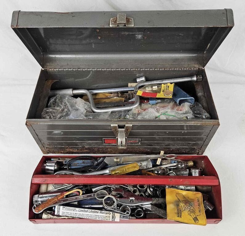 Craftsman Metal Toolbox W/ Tools