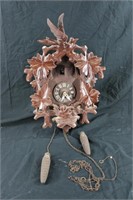 Vintage Cuckoo Wall Clock w/ Hand Carvings