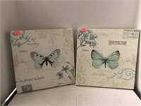 2 ct. of Decorative Butterfly Canvas