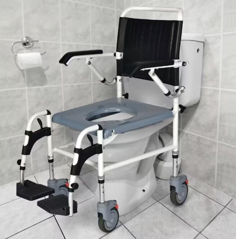 34.5 in. x 23 in. 4-in-1 Bedside Commode Chair