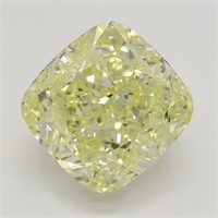 5.17ct,Yellow/VS1,Cushion cut GIA Diamond