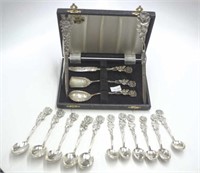 Quantity of Hildesheimer Rose silver flatware