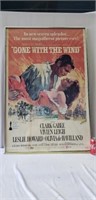 Gone with the Wind Movie Poster in Frame. 40x27