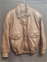 Designer style leather coat marked Tannery West