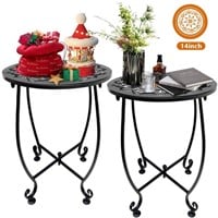 WFF4646  KABB Outdoor Side Tables, 14" Round Patio