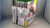 8 sports Xbox games madden, football ,tiger woods