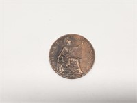 1917 Great Britain Half Penny Coin