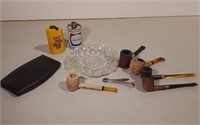 Smokers Lot Incl. Pipes, Lighters & Ashtray