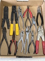 Assorted pliers, needle, nose, strippers,,