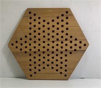 Chinese Checkers Board Wooden Tan