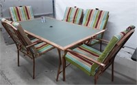 [C] Ensemble table/5 chaises extérieures -