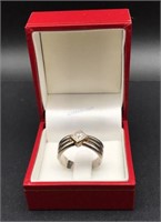 18KT & Sterling Ring