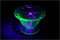 Uranium Glass Sherbet Desert Bowl