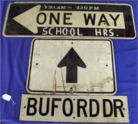 Up Arrow Sign; One Way School Hours Arrow; Bufford
