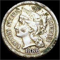 1888 Three Cent Nickel LIGHTLY CIRCULATED