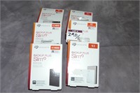 Lot (6) Seagate Back Plus Slim 1TB Portable Drives