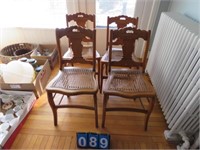 TIGER MAPLE CAN BOTTOM CHAIRS SET OF 4 - SOME WILL