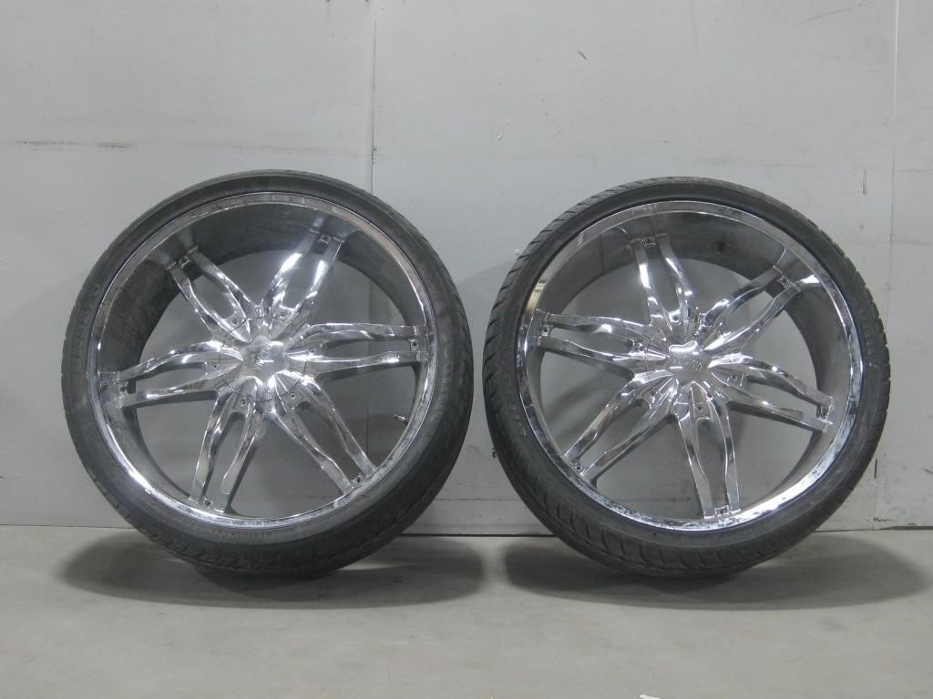 Two 27" Rims W/SN3870 Tires Pre-Owned