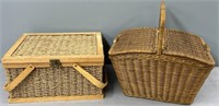 2 Wicker Picnic Basket