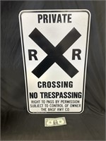 BNSF Railroad Private Crossing Sign - Last One!