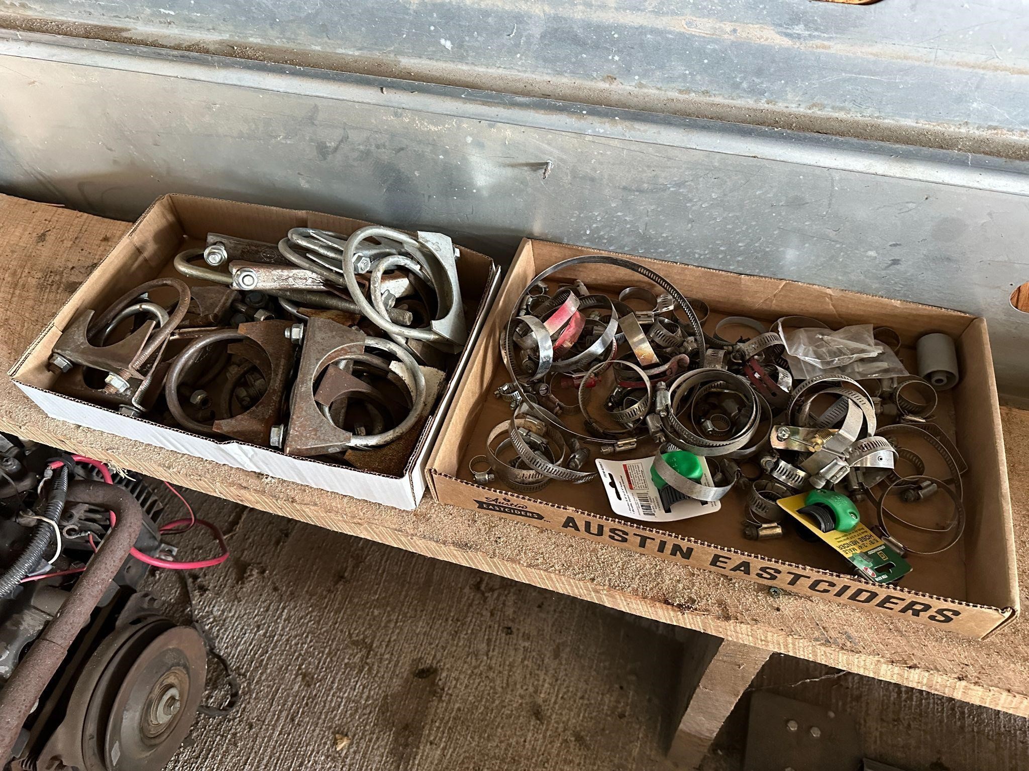 Lot Of Hose Clamps & Muffler Clamps