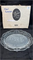 Tiara Glass Oval Mt. Rushmore Plate