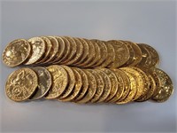 Roll of 1976 Bicentennial Quarters Gold Layered
