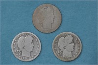 3 - Liberty Head Barber Quarters (00,00,01)