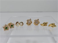 4 PAIRS 18K GOLD EARRINGS