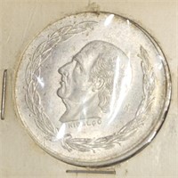 1953, Cinco Pesos, Silver Coin.