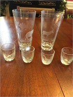 SAFARI STYLE ETCHED GLASSES
