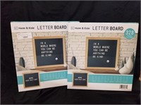 Two new 328 pc letter boards