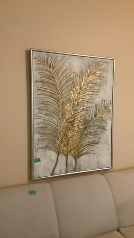 Framed canvas painting, 36 x 47