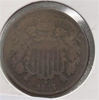 1968 2 Cents F